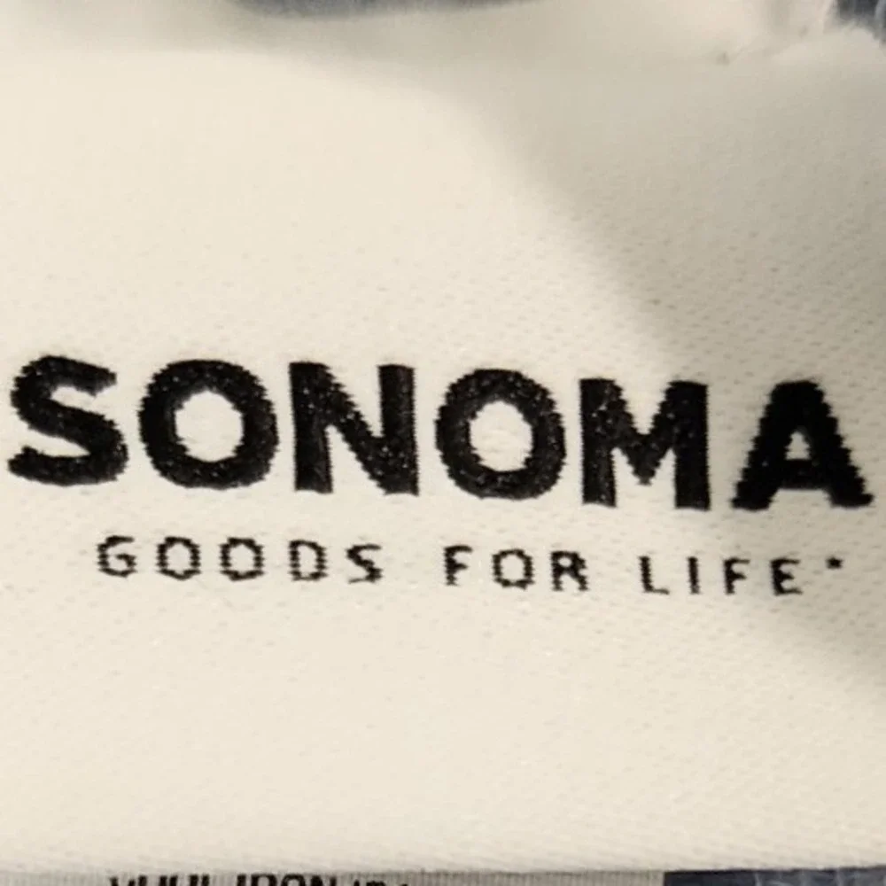Sonoma Goods For Life Wrap OS Blue Cotton Gauze Fringe Boho Lightweight Kimono